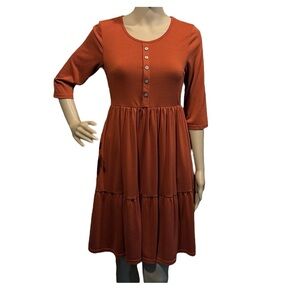 💰BOGO FREE Rust Color Pull On Dress